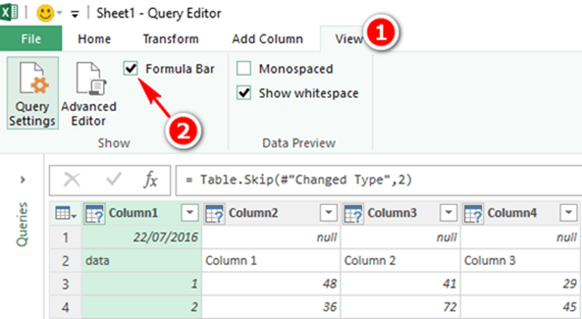 Power Query Get Value From First Cell